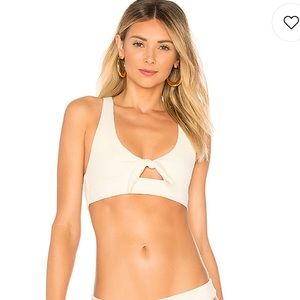 L* Space Tara Bikini Top in Cream Sz S
